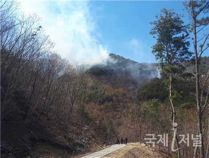 남부지방산림청, 경남 양산 원동 대리 산불